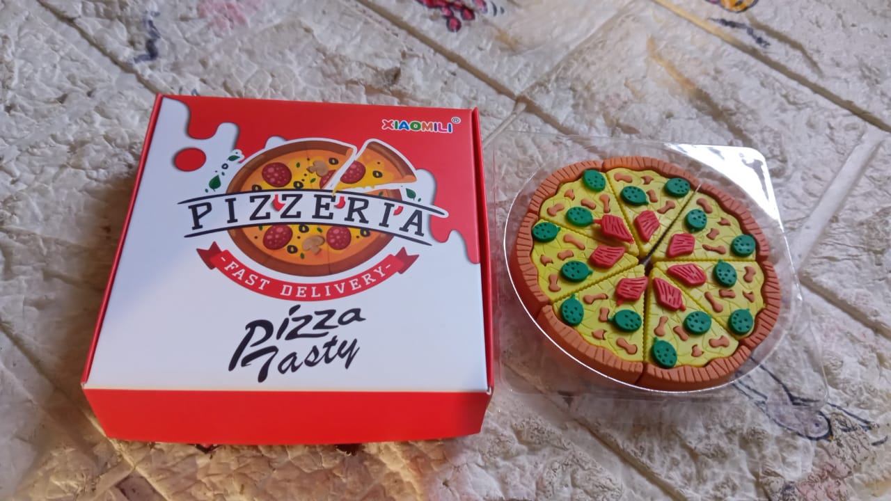 4347 3D Pizza Slices Kids Favourite Food Eraser, Pizza 7 slice eraser for kids Adults fast food lover Stationary Kit Fancy & Stylish Colorful Erasers, for Return Gift, Birthday Party, School Prize 4347 3D Pizza Slices Kids Favourite Food Eraser, Pizza 7 slice eraser for kids Adults fast food lover Stationary Kit Fancy & Stylish Colorful Erasers, for Return Gift, Birthday Party, School Prize